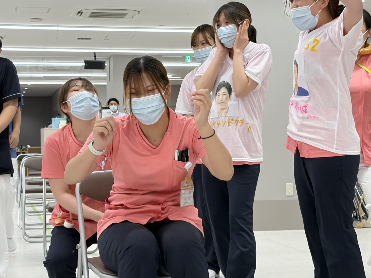 福岡県大牟田市にある社会保険大牟田天領病院　新入職員歓迎レクリエーションの様子